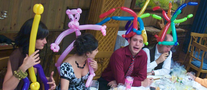 Invitados con globos